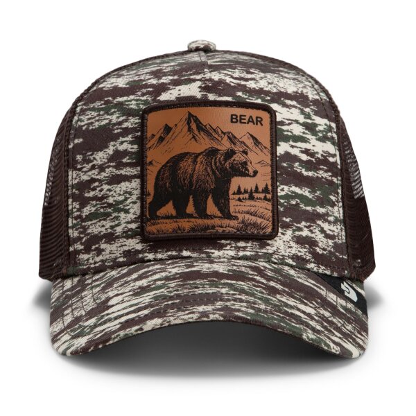 Goorin Bros. OG Trucker Cap Core Mesh Camo Engraved Bear Camouflage