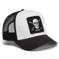Goorin Bros. OG Trucker Cap Core Mesh Danger Skull and Crossbones Dust