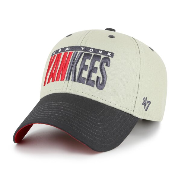 47 Brand Cap Half Block Text 47 MVP New York Yankees System Grey