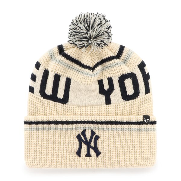 47 Brand MLB Beanie Quattrle 47 Cuff Knit New York Yankees Natural