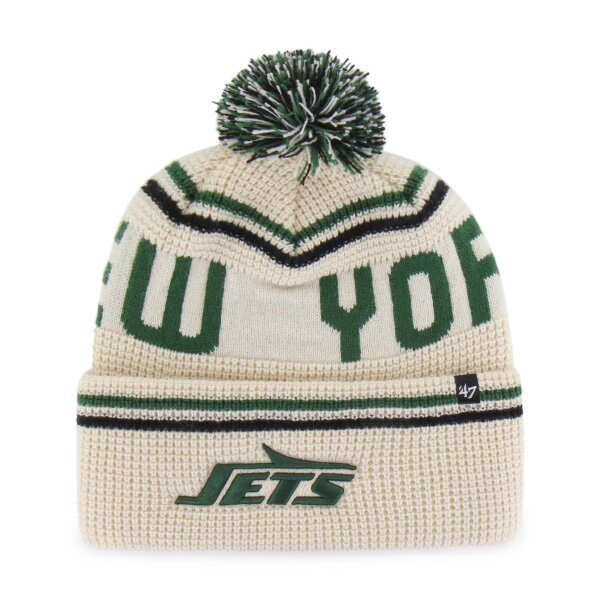 47 Brand NFL Beanie Quattrle 47 Cuff Knit New York Jets Natural