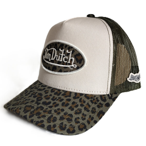 Von Dutch Originals Trucker Cap Women Leopard Visor Patch