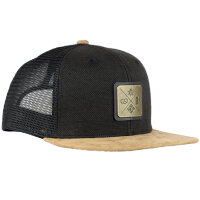 Bavarian Caps "Kreizweis" - (Maxifit Flat Cap) schwarzgrau