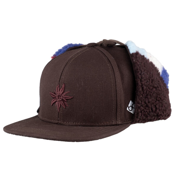 Bavarian Caps "Edelweiß: Alpenglühen" - (Winter) dunkelbraun/multi