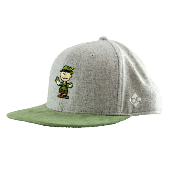 Bavarian Caps/HERONOX "Peanuts: Charlie Brown" - Snapback Cap grau