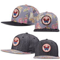 Djinns 6 Panel Snapback Cap Butterfly Linen