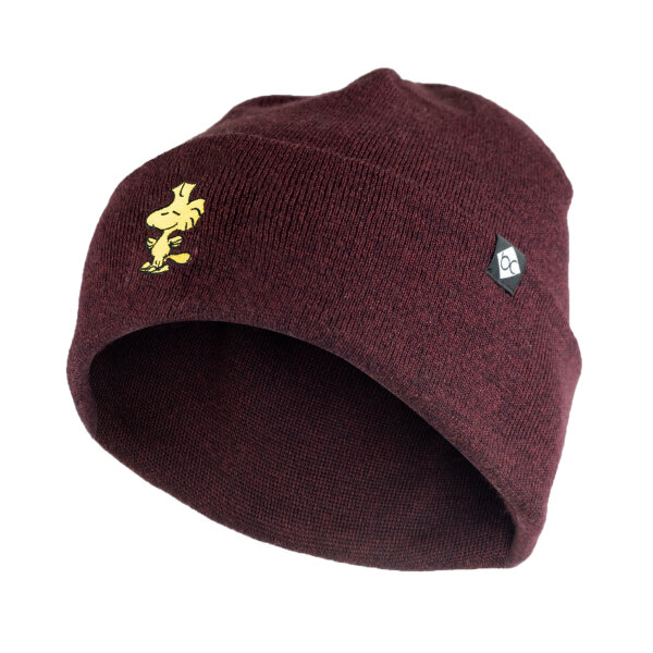 Bavarian Caps/HERONOX Stick-Haum / Beanie "Peanuts: Woodstock" - dunkelrot