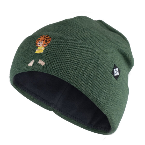 Bavarian Caps/HERONOX Kinder Stick Haum/Beanie "Pumuckl Grantig" - moosgrün