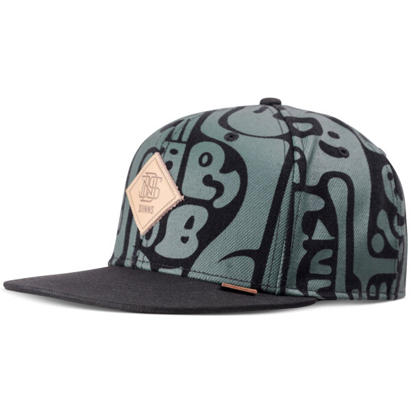 Djinns 6 Panel Snapback Cap Denim Oracle Black