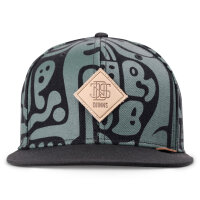 Djinns 6 Panel Snapback Cap Denim Oracle Black