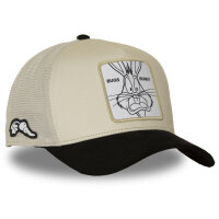 CAPSLAB Premium Trucker Cap - X LOONEY TUNES BUGS BUNNY Sand/Black