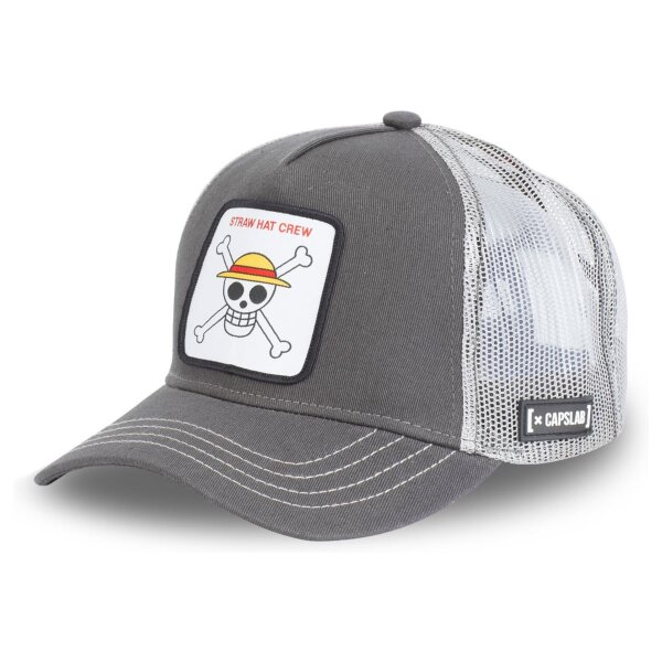 CAPSLAB Trucker Cap - X ONE PIECE Straw Hat Crew Grey/Silver