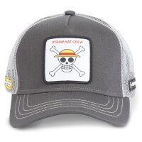CAPSLAB Trucker Cap - X ONE PIECE Straw Hat Crew Grey/Silver