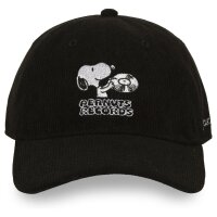 CAPSLAB Baseball Strapback Cap - X PEANUTS RECORDS Black