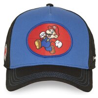 CAPSLAB Premium Trucker Cap - X SUPER MARIO Royal/Black