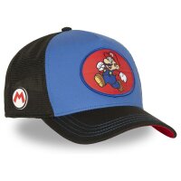 CAPSLAB Premium Trucker Cap - X SUPER MARIO Royal/Black