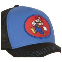 CAPSLAB Premium Trucker Cap - X SUPER MARIO Royal/Black
