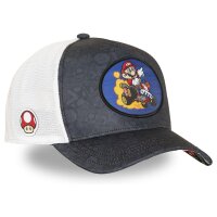 CAPSLAB Premium Trucker Cap - X SUPER MARIO KART Grey/White