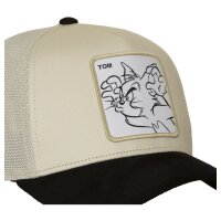 CAPSLAB Premium Trucker Cap - X TOM AND JERRY BICO Creme/Black