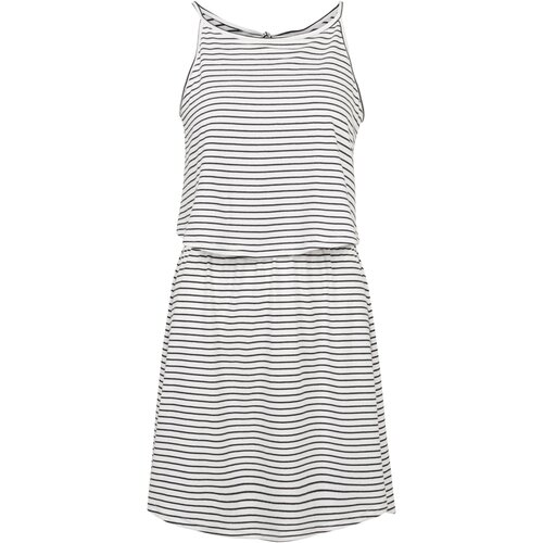 Urban Classics Ladies 2-Layer Spaghetti Dress offwhite/blk L