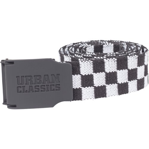 Urban Classics UC Canvas Belt Checkerboard 150cm black/white one size