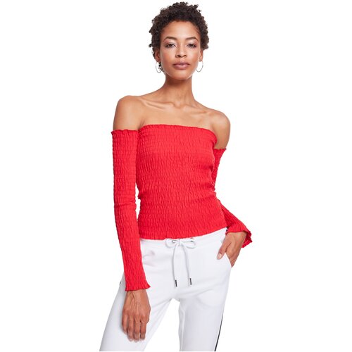 Urban Classics Ladies Cold Shoulder Smoke L/S fire red XS