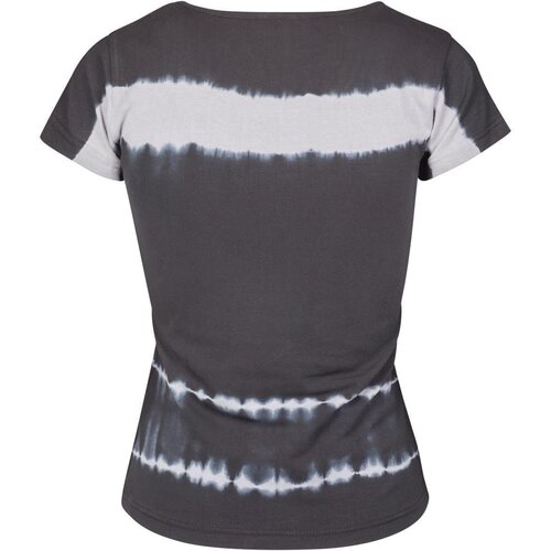 Urban Classics Ladies Striped Tie Dye Tee blk/lt.grey XXL