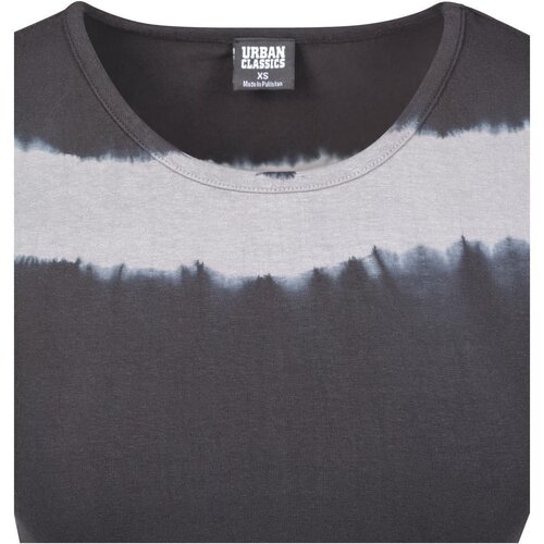 Urban Classics Ladies Striped Tie Dye Tee blk/lt.grey XXL