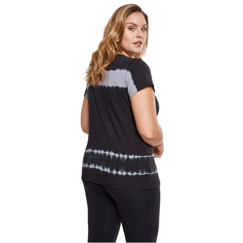 Urban Classics Ladies Striped Tie Dye Tee blk/lt.grey XXL