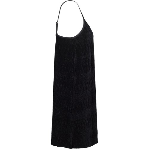 Urban Classics Ladies Velvet Slip Dress black XS