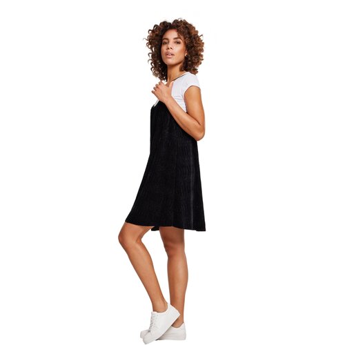 Urban Classics Ladies Velvet Slip Dress black XS