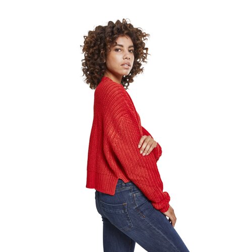 Urban Classics Ladies Wide Oversize Sweater fire red L