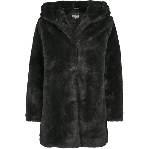 Urban Classics Ladies Hooded Teddy Coat black 3XL