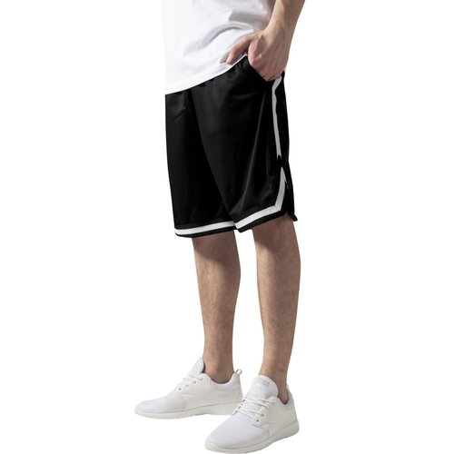 Urban Classics Stripes Mesh Shorts blkblkwht 3XL