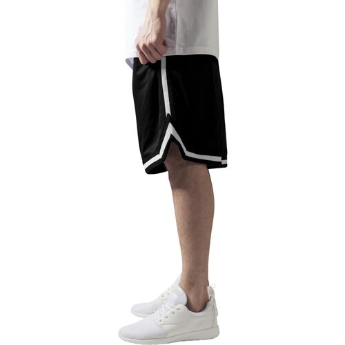 Urban Classics Stripes Mesh Shorts blkblkwht 3XL