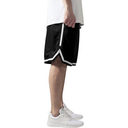 Urban Classics Stripes Mesh Shorts blkblkwht 3XL