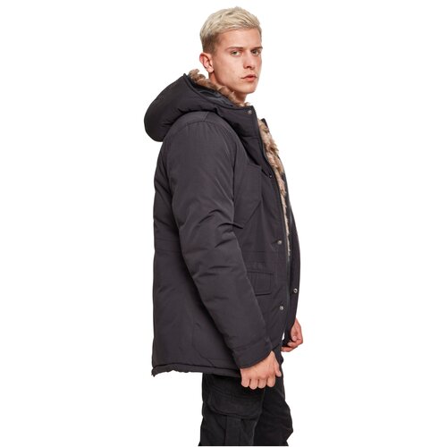 Urban Classics Hooded Faux Fur Parka black M