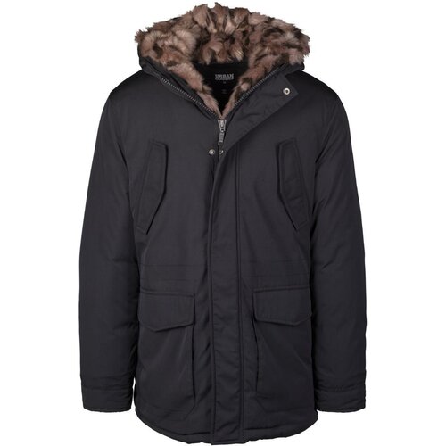 Urban Classics Hooded Faux Fur Parka black M