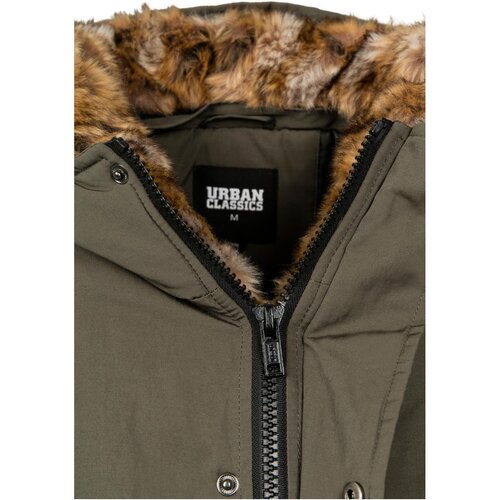 Urban Classics Hooded Faux Fur Parka darkolive XL