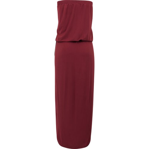 Urban Classics Ladies Viscose Bandeau Dress burgundy XXL