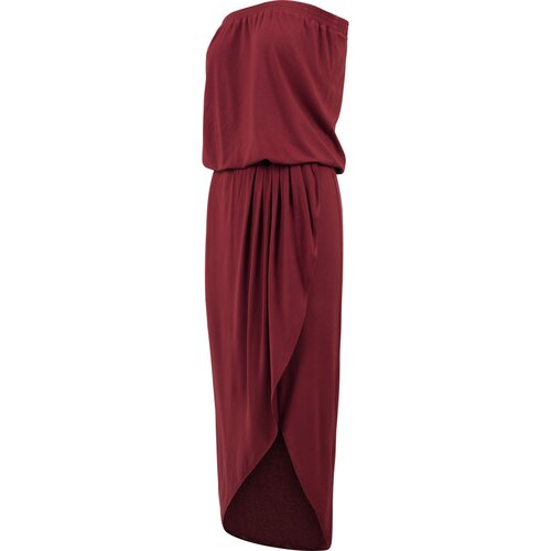 Urban Classics Ladies Viscose Bandeau Dress burgundy XXL