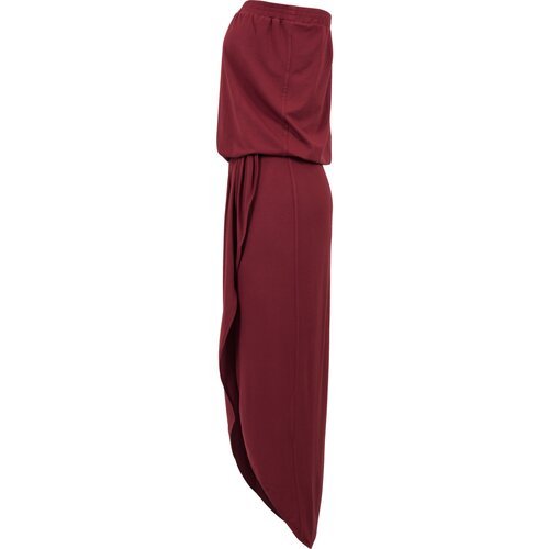 Urban Classics Ladies Viscose Bandeau Dress burgundy XXL