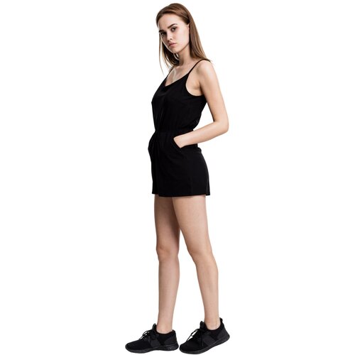 Urban Classics Ladies Short Spaghetti Jumpsuit black L