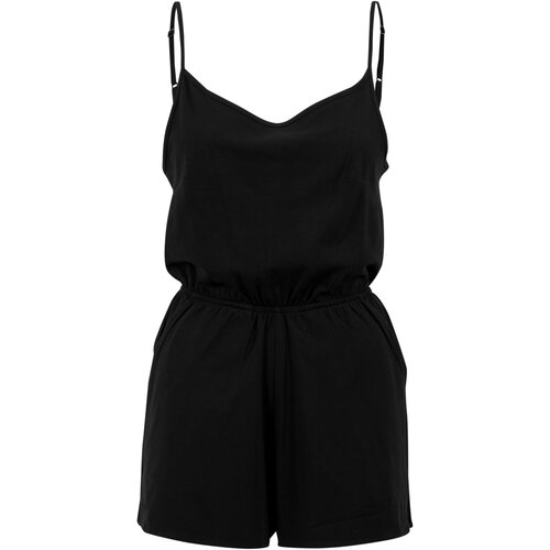 Urban Classics Ladies Short Spaghetti Jumpsuit black L