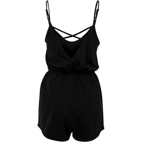 Urban Classics Ladies Short Spaghetti Jumpsuit black L