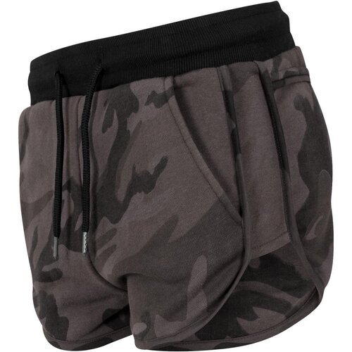 Urban Classics Ladies Camo Hotpants dark camo/blk S