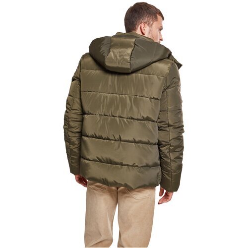 Urban Classics Hooded Puffer Jacket darkolive XL