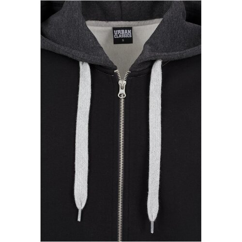 Urban Classics 3- Tone Sweat Zip Hoody black/grey/charcoal S