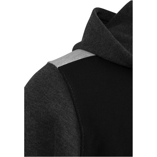 Urban Classics 3- Tone Sweat Zip Hoody black/grey/charcoal S