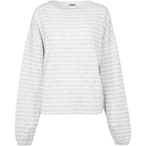 Urban Classics Ladies Oversize Stripe Pullover grey/white S